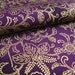 Gorgeous Oriental Fabric - Daisy Scroll Gold/Purple -- EK-QS38270B