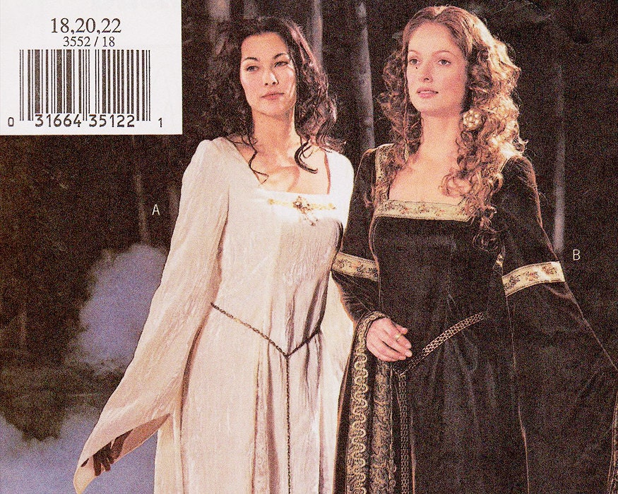 Women's Renaissance Tudor Costume Pattern Butterick 3552