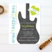 Little Rockstar Baby Shower Invitations - Set of 12 Custom Boy or Girl Invites