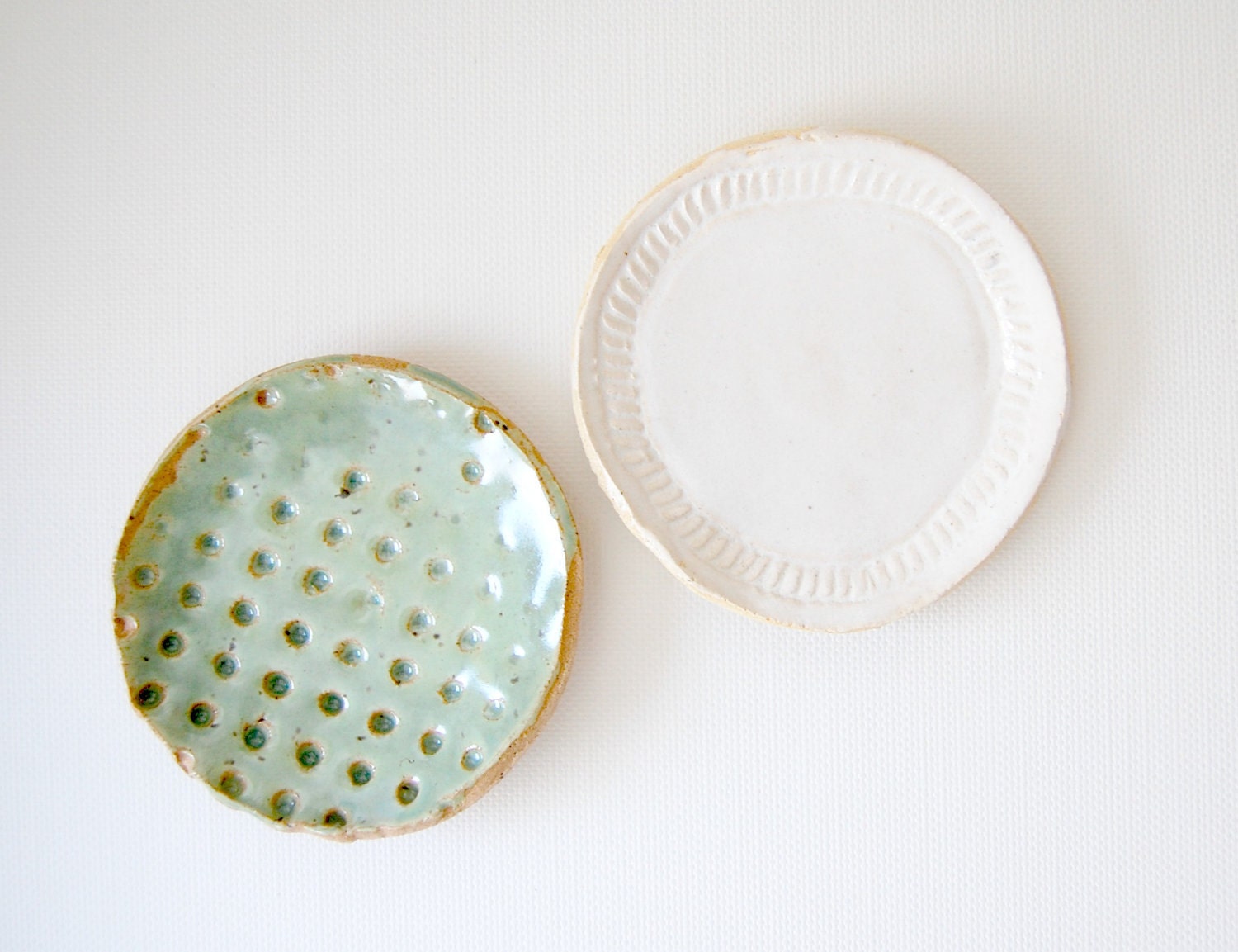 little bits Stoneware Mini Plates sea glass