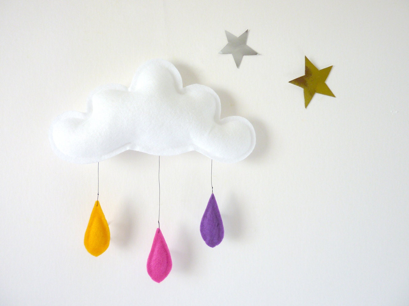 Cloud mobile.... Rain of colors....Orange-Bright pink-Purple