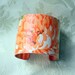 Unique Orange Floral Vintage Wallpaper Cuff Bracelet