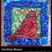 Trio of Cardinals Mosaic Wall Art  Free US Shipping