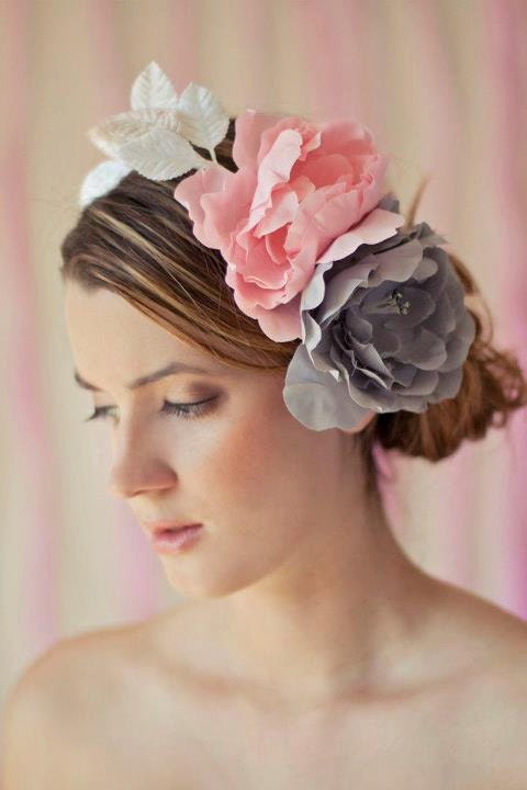 Aiyanna - Bridal, Bridesmaid Silk Flower Hair Piece