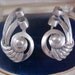 Vintage Hallmarked Sterling SILVER Screw Back Open Workmanship 1930 Earrings