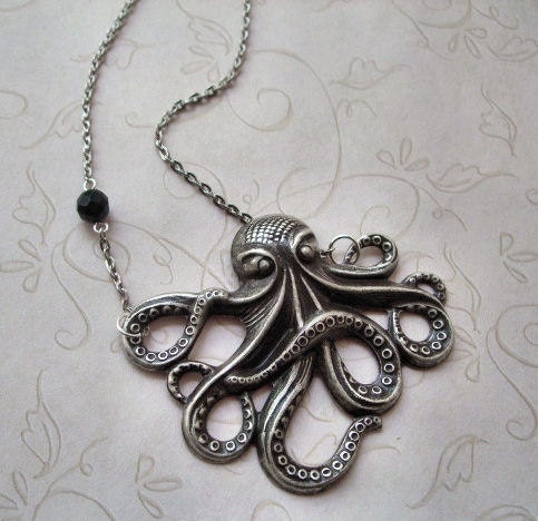 Silver Octopus Necklace