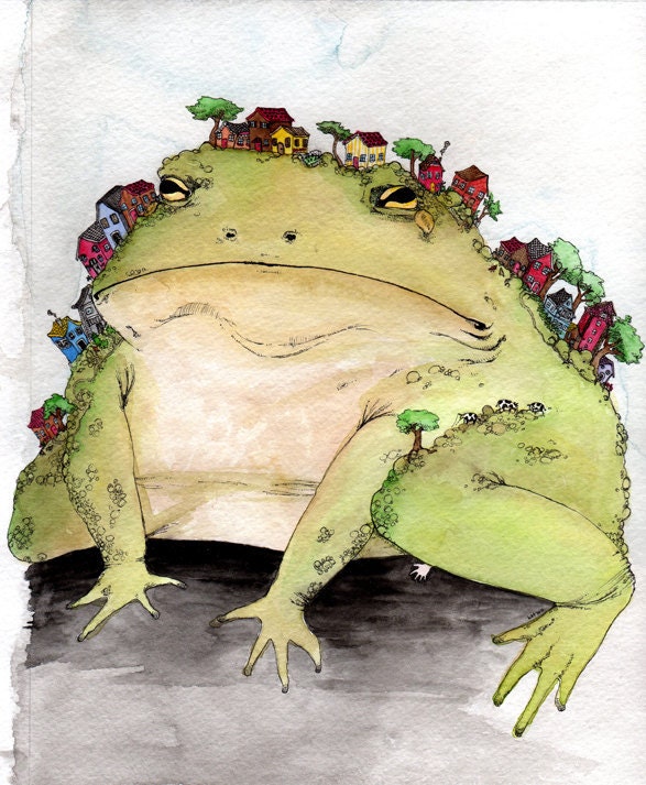 Crushed by the World Toad Ltd. Edition Giclee Print 8 x10