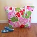 Oversized Beach Bag - Extra Large Tote - Bold Floral - Pink Red Green