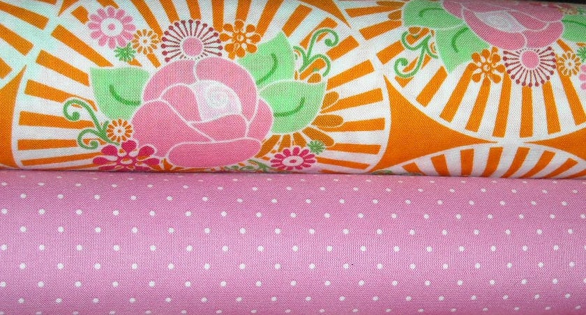 Art Deco Roses 2 Yard Combo in French Roses from Lecien Fabrics