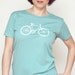 Womens Shirt, Bike Tshirt, bicycle T shirt, Jade Green, bike lover, 247 etsymom team
