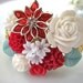 Passionate Temptation Romantic Red Vintage Style Collage Bracelet - Bride, Maid Of Honour, Bridesmaids