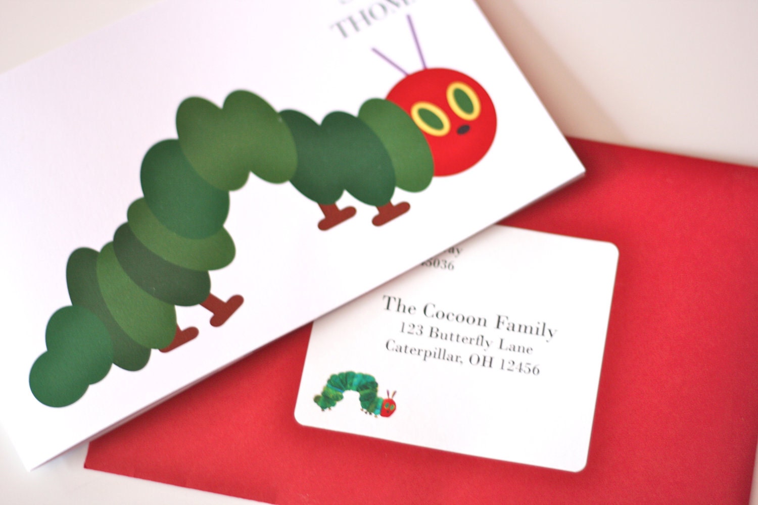The Hungry Caterpillar Book Invitation
