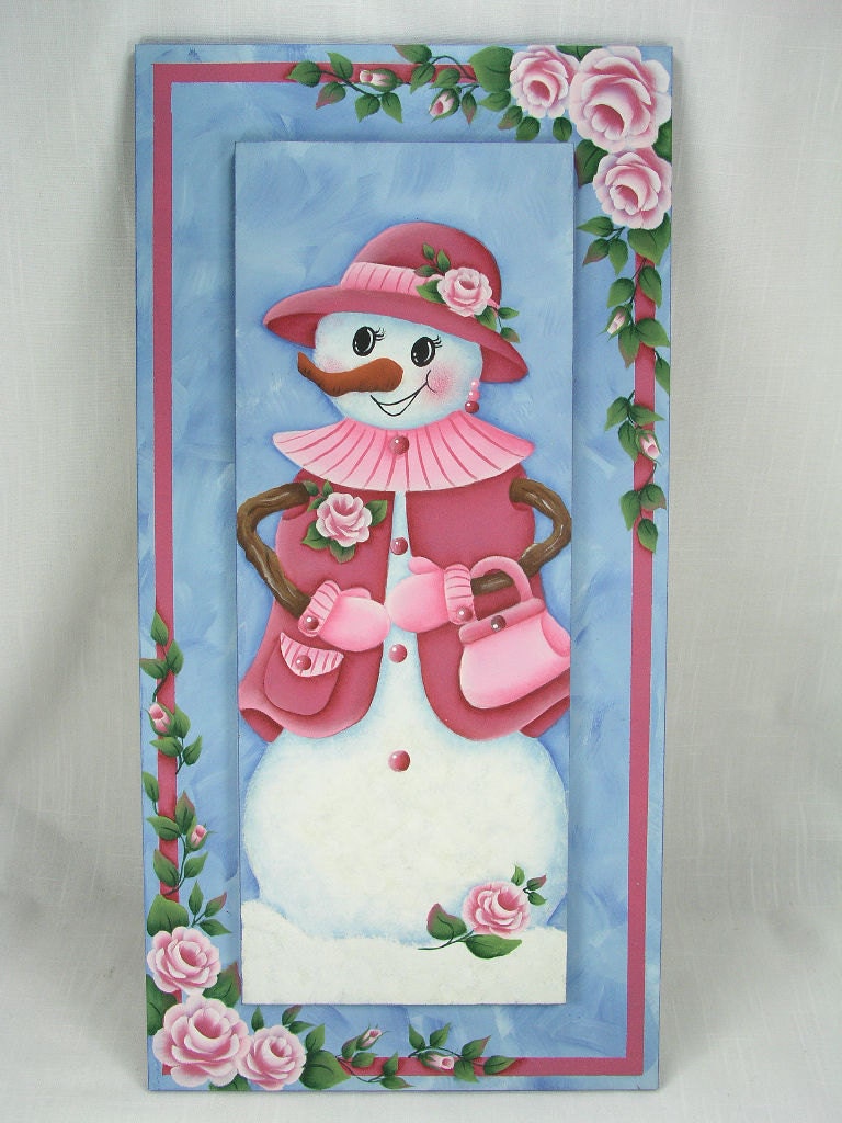 Pattern to Paint My Rosie The Snow Lady Plaque - PDF - JB050