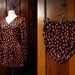 vintage lingerie 1970s / high waisted panties / black tunic minidress / red lips novelty print / medium M / Lip Service
