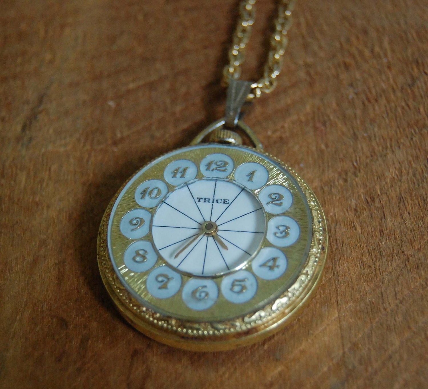 Vintage TRICE Pocket Watch Necklace