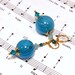 Blown Glass Earrings in Capri Blue and Lime Green - Curacao Dreams