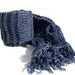 Quarry Blue Handmade Knit Scarf