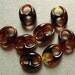 Vintage brown lucite hoop connectors