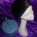 Vintage Black mink cap with hat box and form from the 1960s.