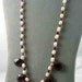 Handmade Pearl and Purple Floral Glass Pendant Necklace