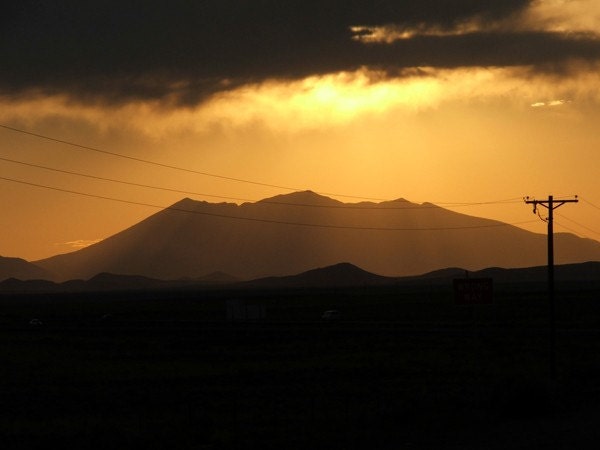 Route 66 Desert Sunset - Fine Art Photograph - 5 foot wall print