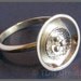 Small Space Flower sterling silver ring