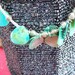 ROUND and ROUND and ROUND Green Mother of Pearl Dangle Anklet with Hanging Shell Disks