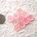 Cute Japanese Cabochons - Pearlized and Glittery Roses LIGHT PINK
