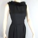 Vintage 50's Black Fluffy Marabou Dress Cocktail Party S M
