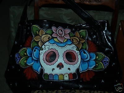 Oversized Handbags on Tattoo Day Of The Dead Purse Skull Oversized Large Handbag Diaperbag