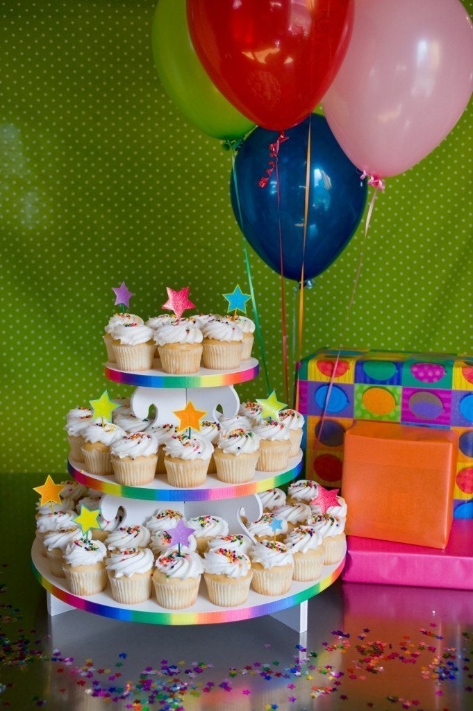 Cupcake Tower Stand Round Small Wedding Birthday Shower