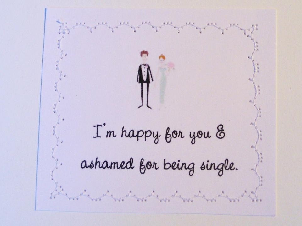 Funny handmade wedding card From dandee