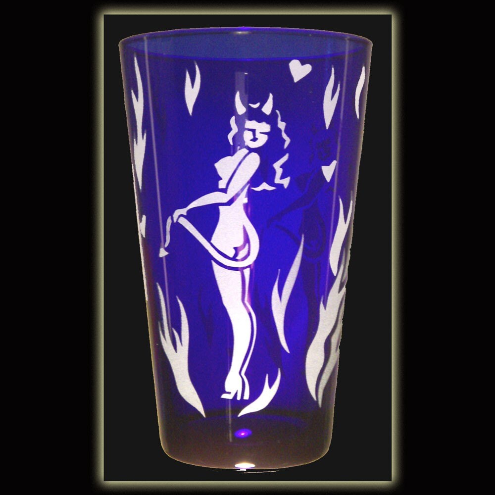 Devil Girl Tattoo Art Cobalt