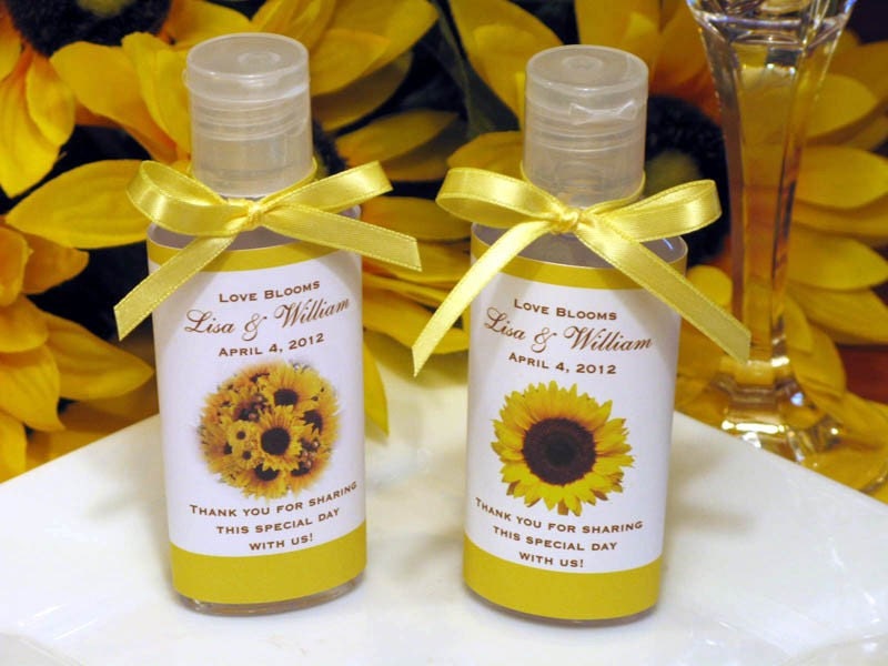 LMK Gifts introduces its SUNFLOWER Fancy Hand Sanitizer Wedding Favors 