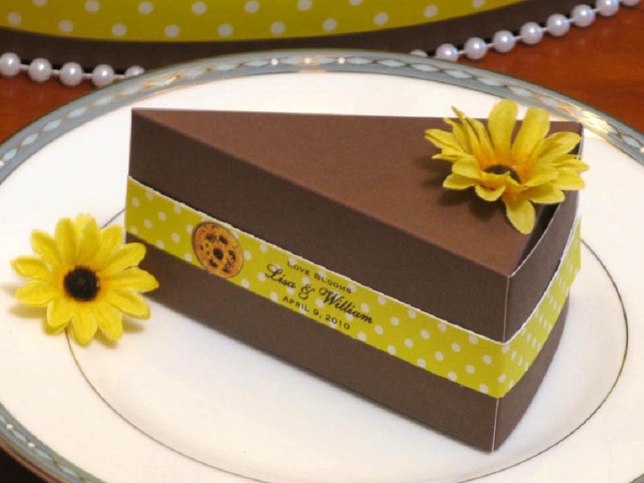 favor boxes birthdays baby showers bridal showers yellow brown eggplant