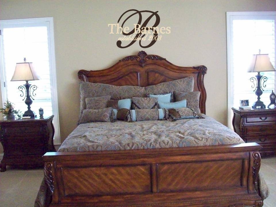 Wall Decal Quote Personalized Family Name and Monogram Wall Decal Wall 