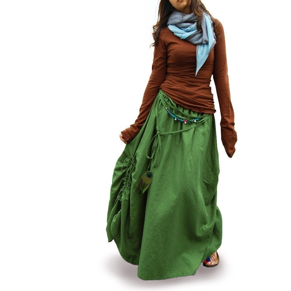 Peacock Maxi Skirt