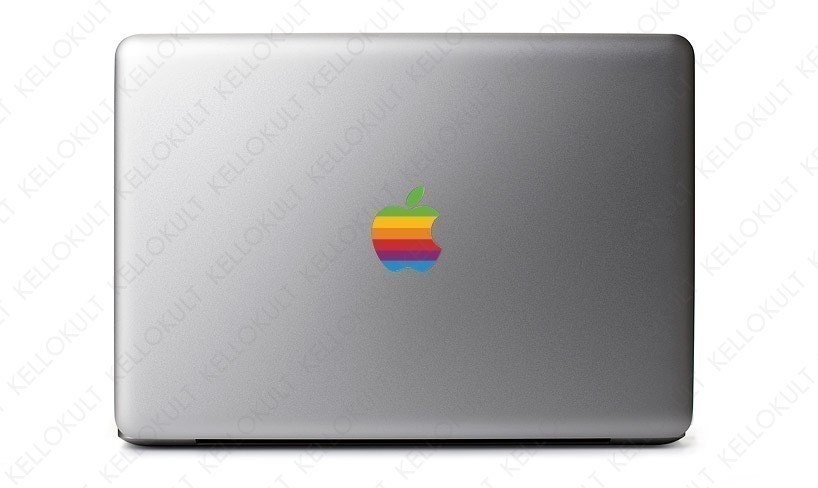 This is a retro apple logo that can be overlaid on top of your existing 