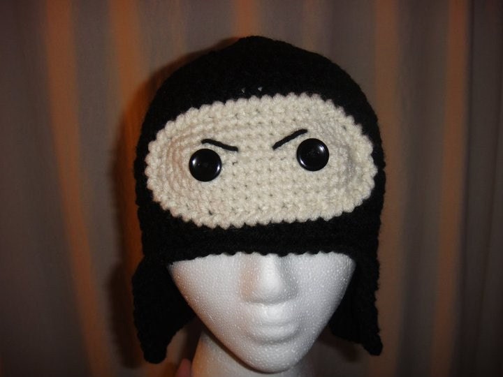 Crochet Mohawk Beanie Skull and Crossbones Custom by PurdyThings