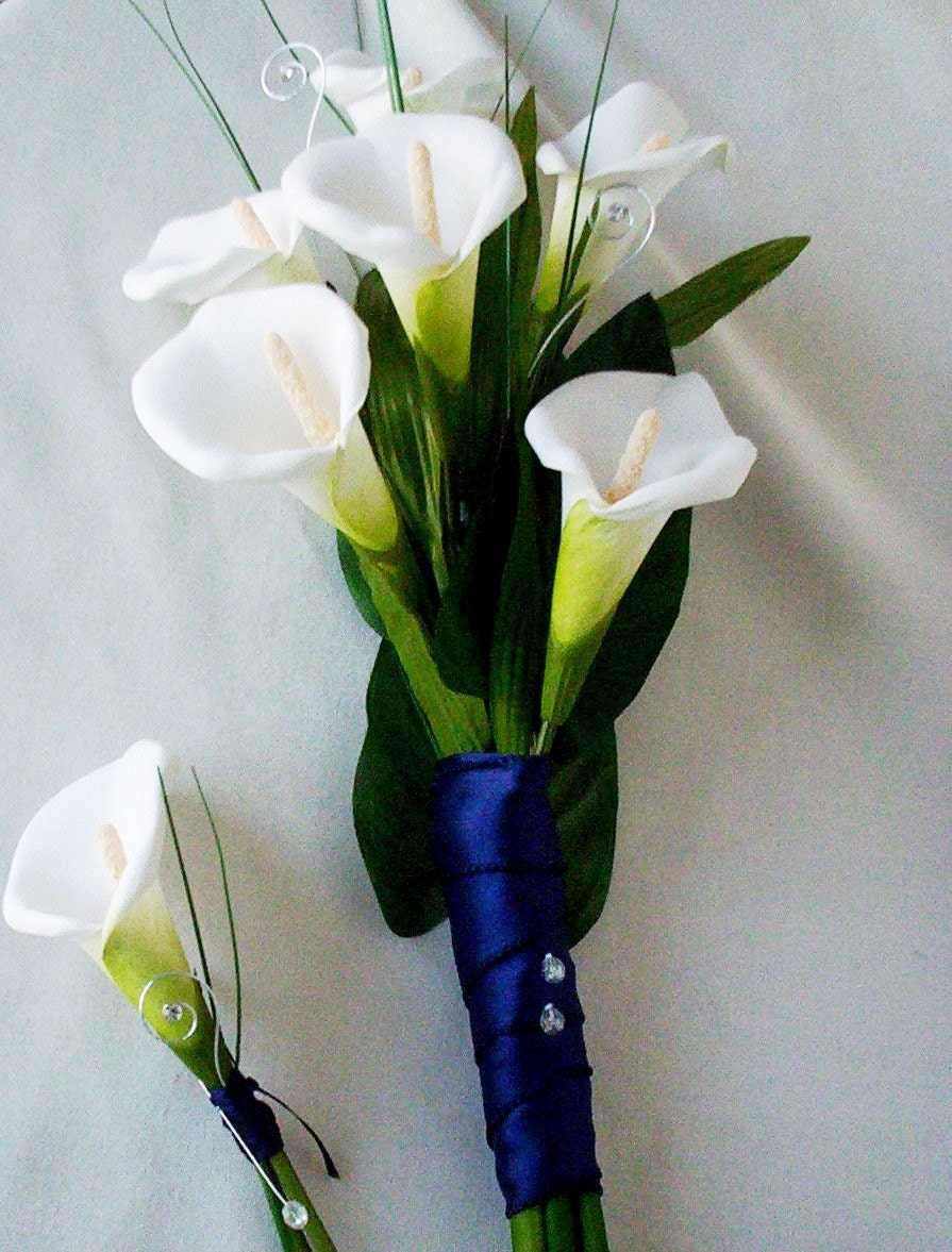 Silk Ivory Calla Lilly Bouquet