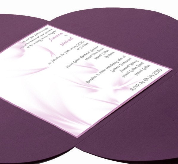 Falling Petals Wedding Invitation Butterfly Envelope Deposit