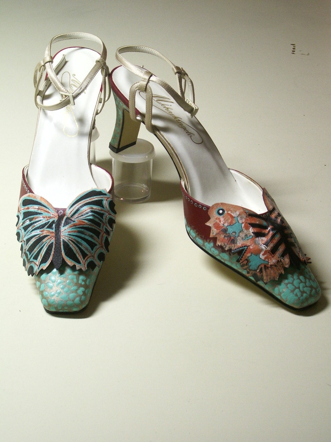 SALE 40 off Butterfly Shoes Hand Painted Satin Cracchiolo Designs Size 912