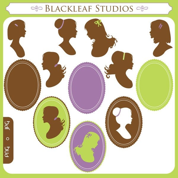 Elegant Bridal Silhouette Clipart Set is a cute set and a great way to adorn