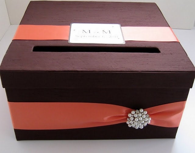 Card box for wedding Gift Card Holder Money Box Custom Made