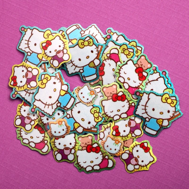 Kitty Kawaii Sticker Flakes 50 PCS