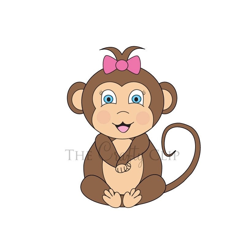 clip art girl monkey - photo #31