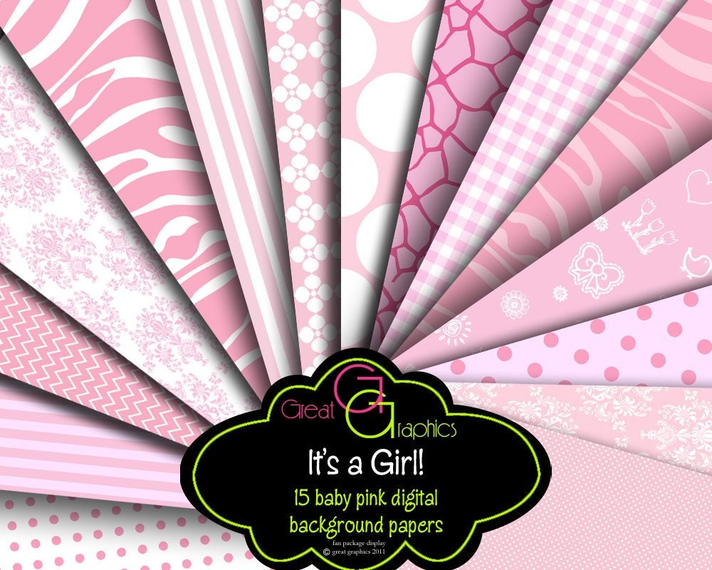 Its A Girl pink background