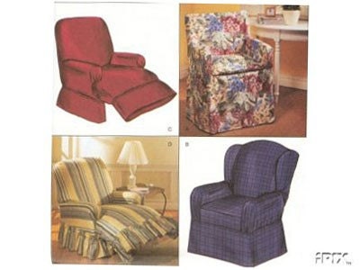 Sewing Chairs on Recliner Slipcover Sewing Pattern   Recliner Wingback Directors Chair