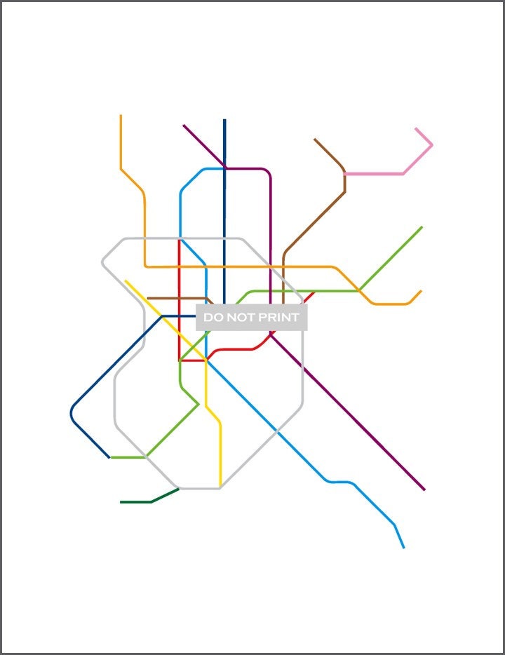 Madrid Subway Map ( LINE ART