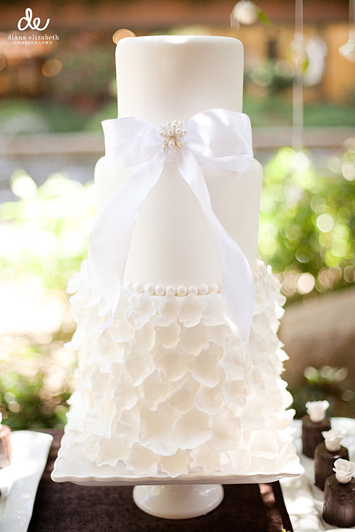 Gluten Free Wedding Cake Inspired by Wedding Dress From angelcakesbakery